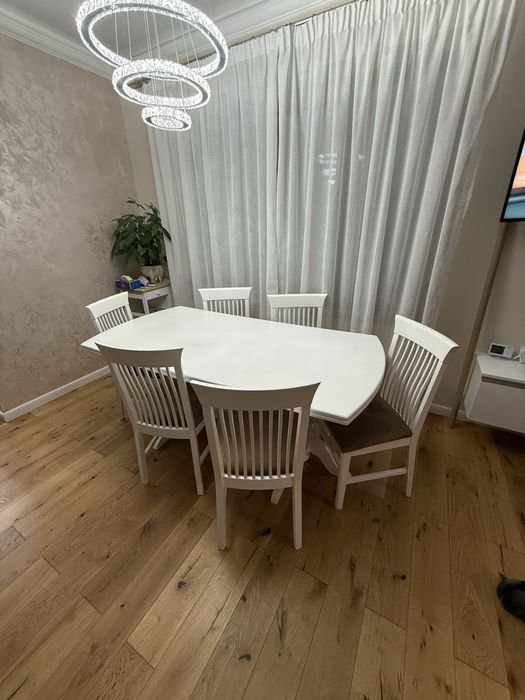 Set dining din Lemn Masiv  masa + 6 scaune
