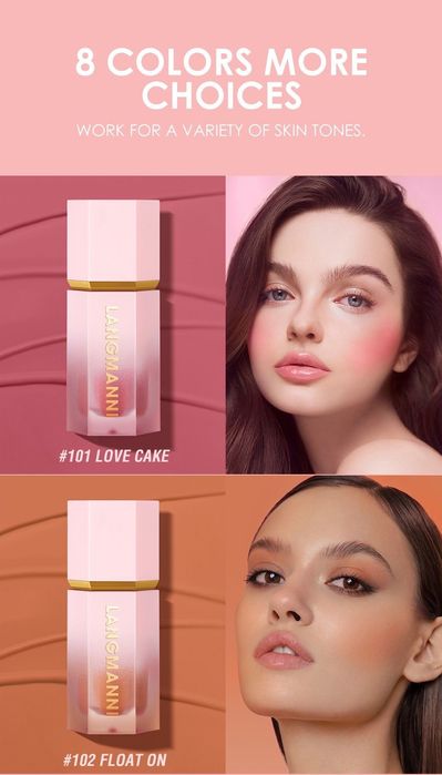 Lot blush lichid/fard Langmanni #101 love cake 3 in 1