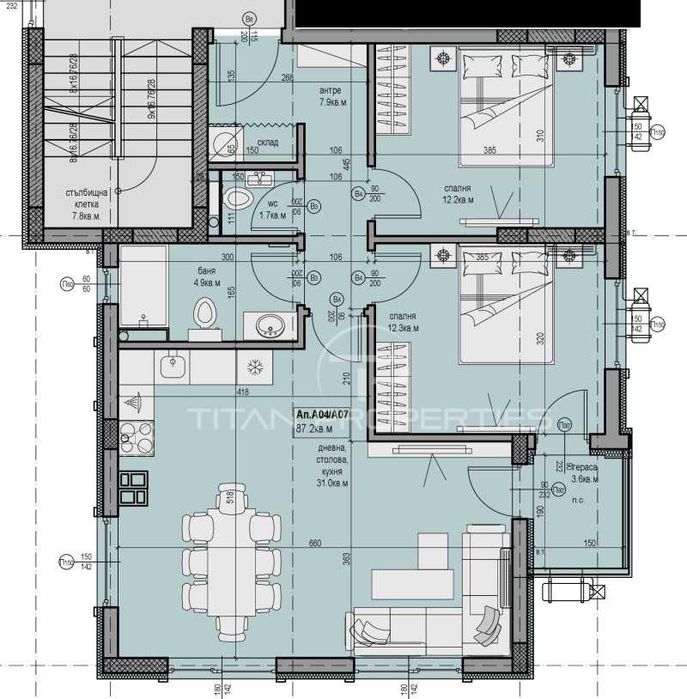 Продава се Тристаен апартамент в Пловдив, Тракия - 104 кв.м за 1183 €/кв.м - Снимка #15