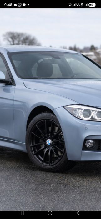 Jante BMW  18” negre + anvelope iarnă Michelin Alpin stare foarte buna