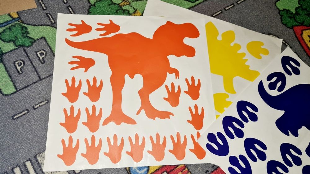 Autocolante perete/mobilier/ cu model dinozauri