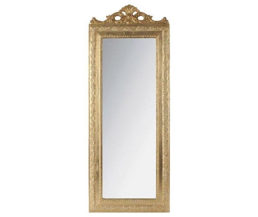 Vand oglinda lux cu rama argintata sculptata 90x 35cm