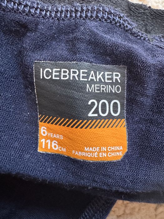 Costum termic copii, lana merinos, 6 ani, 116 cm, Icebreaker