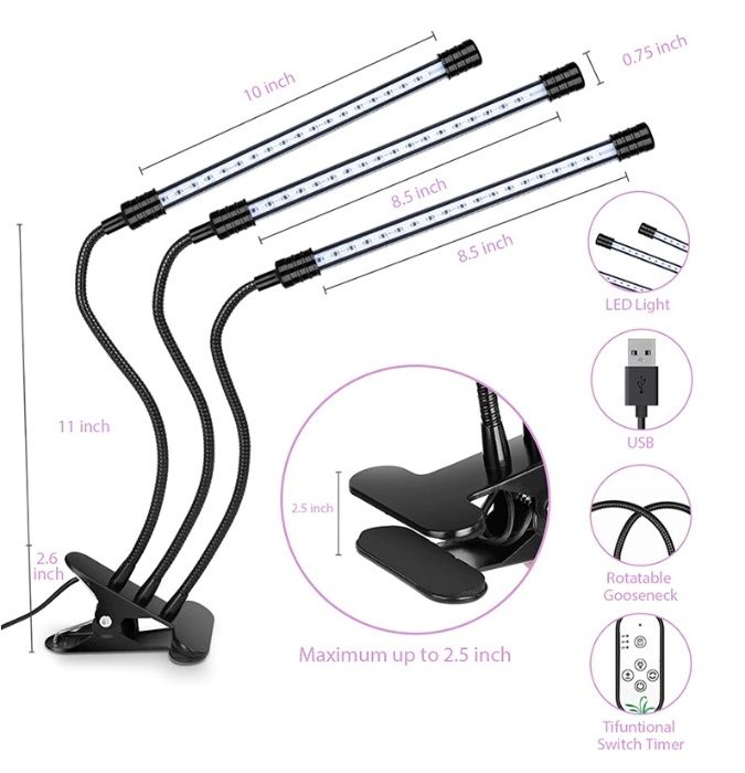 Фито лампа с таймером