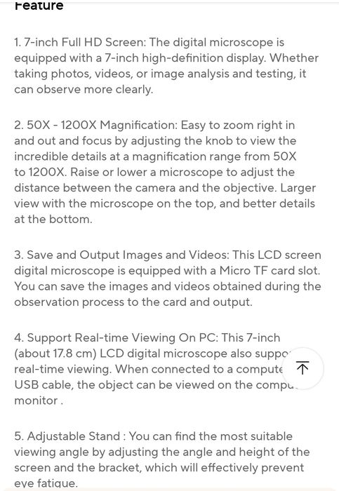 Microscop 7 inch ecran LCD digital mobil electronica