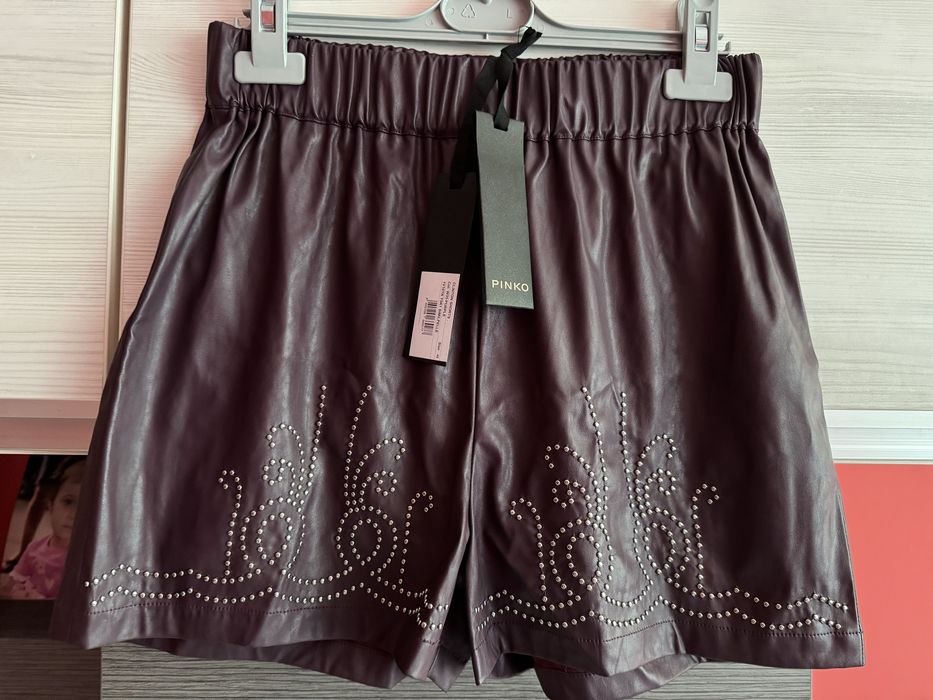 Кожен къс панталон PINKO