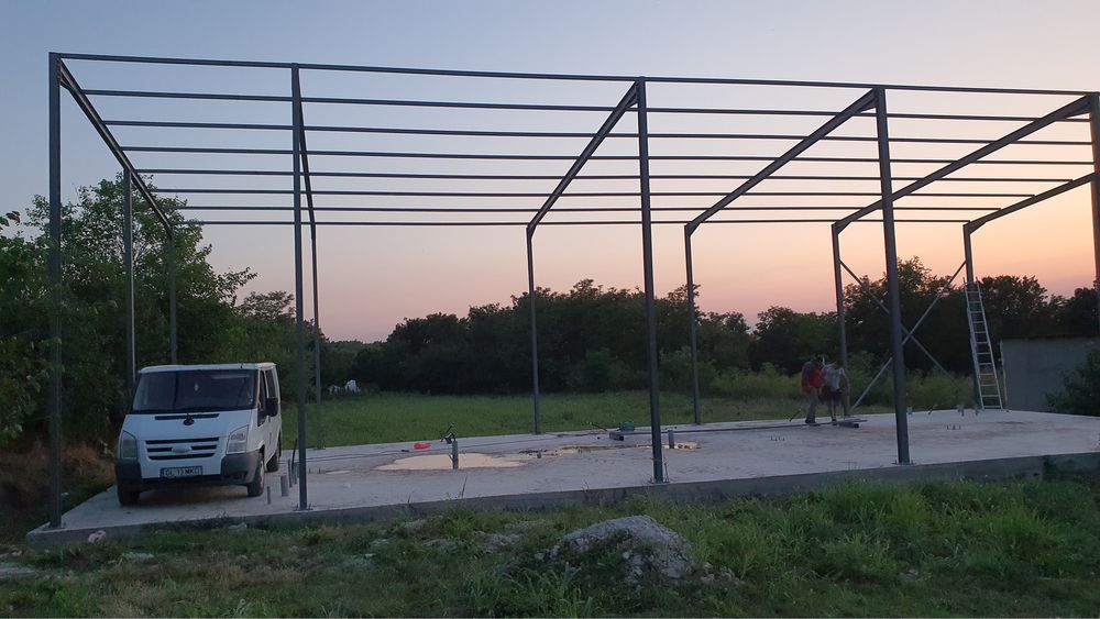 Hala metalica demontabila pentru logistica, utilaje, grajd, cereale