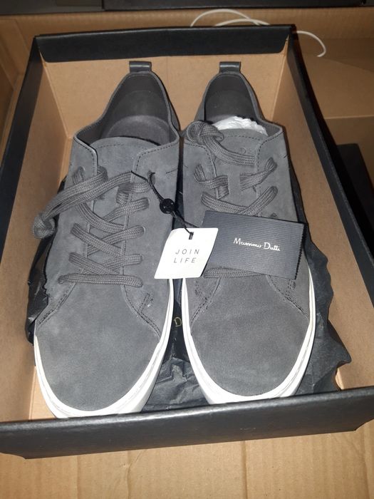 Pantofi sport Massimo Dutti din piele întoarsă