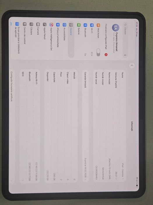 Apple iPad Pro 13 M4 256 SB:100% + Tastatura (Ag1 Alexandru B53200)