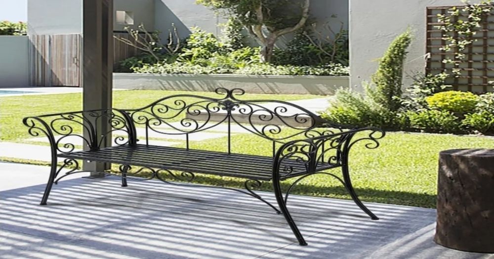 Градинска пейка метална. MC0086BK-N