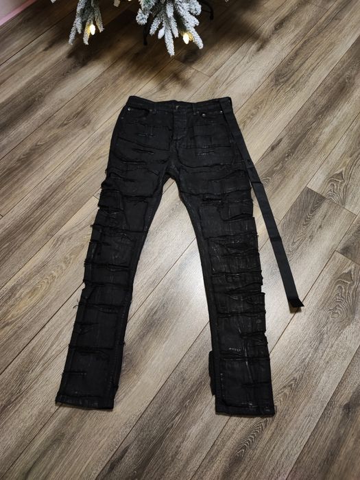 Rick Owens DrkShdw  -  Destroyed Detroit Cut Denim