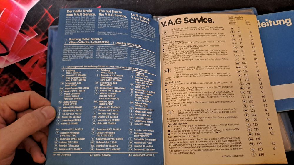V.A.G Service golf II GERMANY