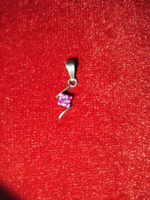 Серебряный кулон с рубинами 925 проба