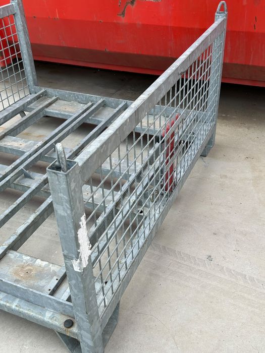 8 Buc. Boxpalet Metalic Galvanizat 120x140 cm pentru Depozitare și Transport
