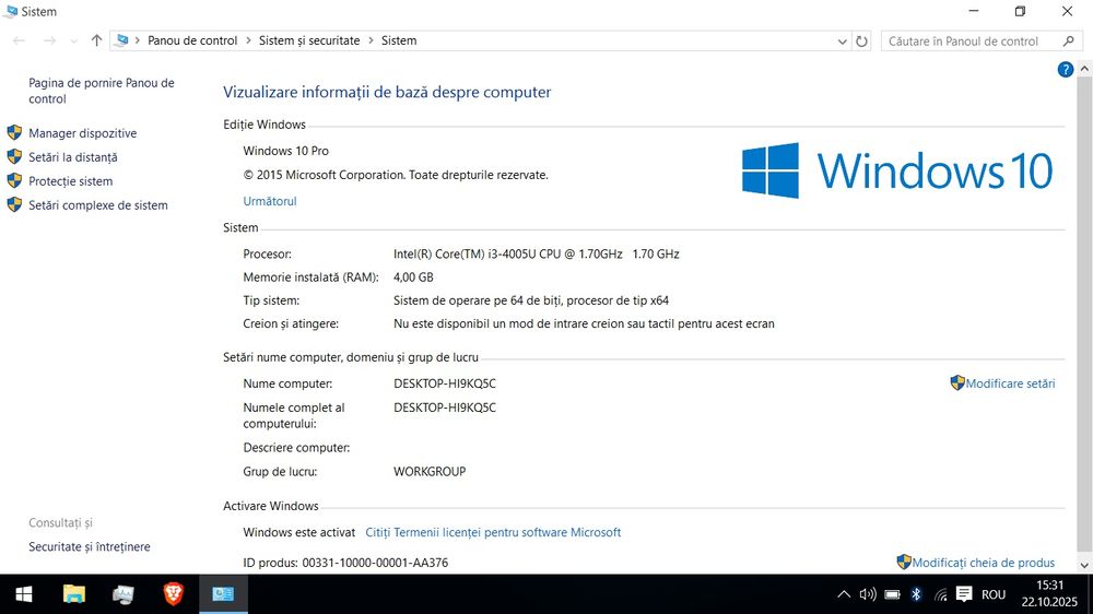 Laptop Asus, cu baterie nouă (în garanție)