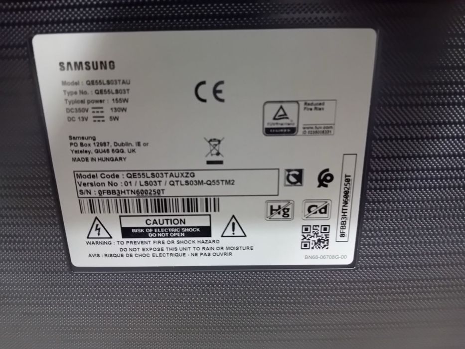 Телевизор Samsung Smart Qled the frame 55 инча