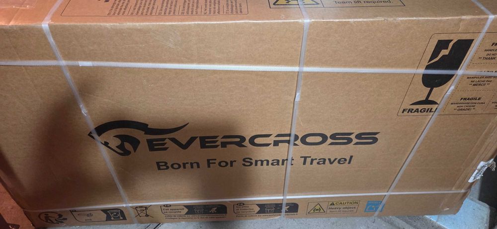 Bicicleta electrica EVERCROSS EK15, 36V12AH, 250w, Shimano 7 viteze,26 inch, negru rosu