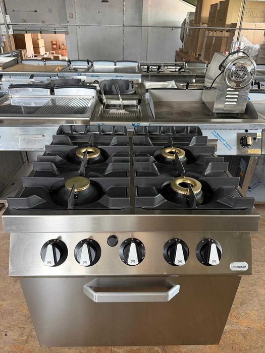 Modular - Aragaz 4 focuri + Cuptor, Masina de gatit profesionala