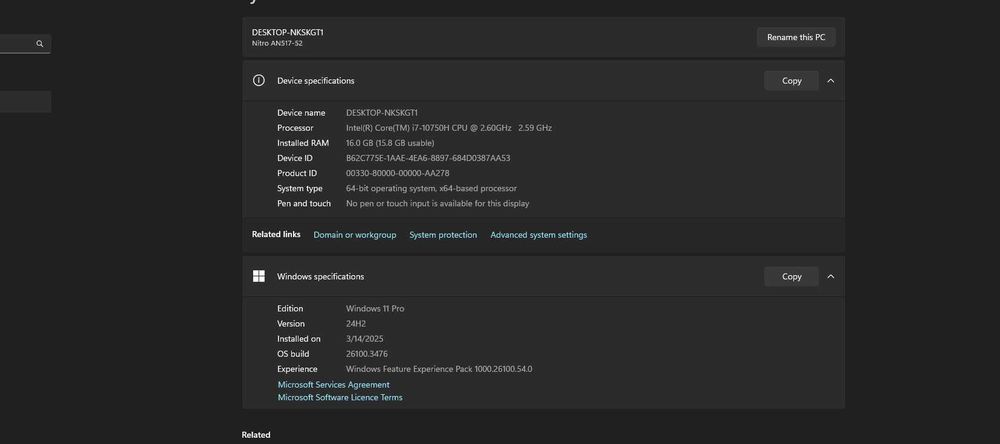 Продавам Acer Nitro 5 – i7, 17,3inch, 16GB RAM, GTX 1660 Ti