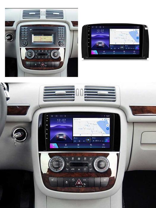 Navigatie Android 14 Mercedes R300 2007 - 2011 1/8 Gb CarPlay +CAMERA
