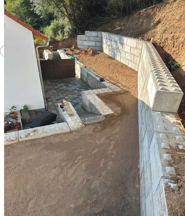 Голям бетонен БЛОК за Подпорна стена "LEGO" плътни блокове ЛЕГО