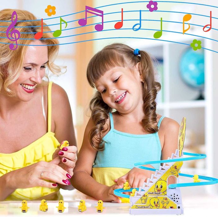 Jucarie interactiva cu 9 ratuste si tobogan, lumini LED intermitente