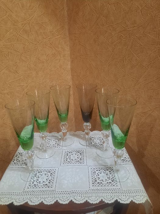 Легендарные,  очень красивые фужеры  "Суздаль", Гусьхрустальный завод,