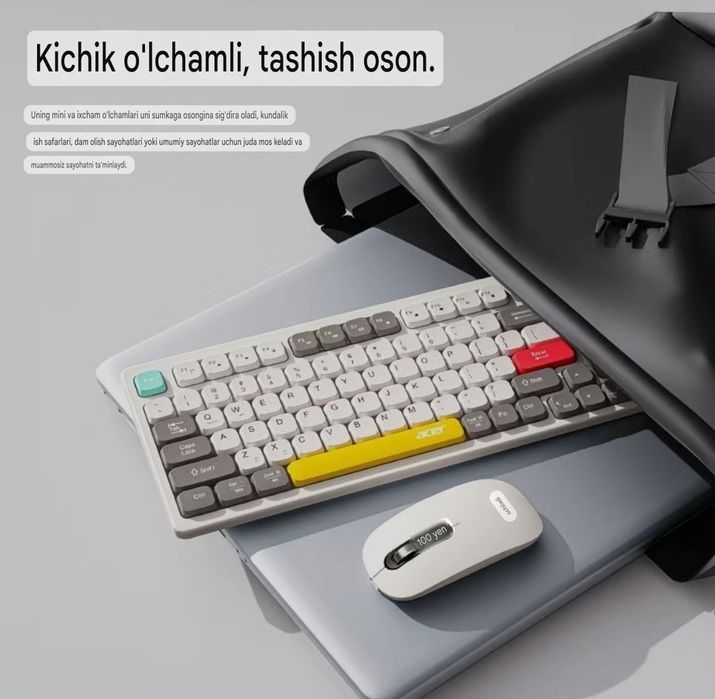 Мембранная клавиатура и мышь Acer (3 вида подключения)