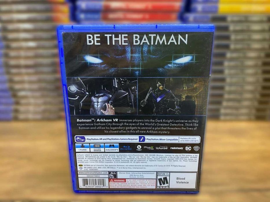 Batman: Arkham VR PS4/ Бэтмен: Аркхем Вр Пс4 Детские