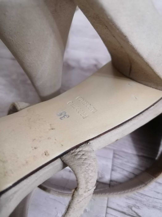 Sandale piele intoarsa inalte, masura 38