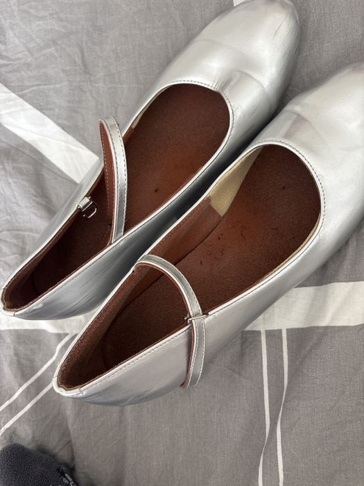 Туфли серебристые