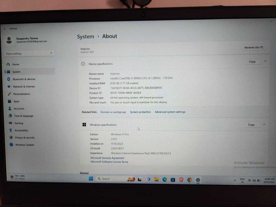Ноутбук Dell куплен в Индии