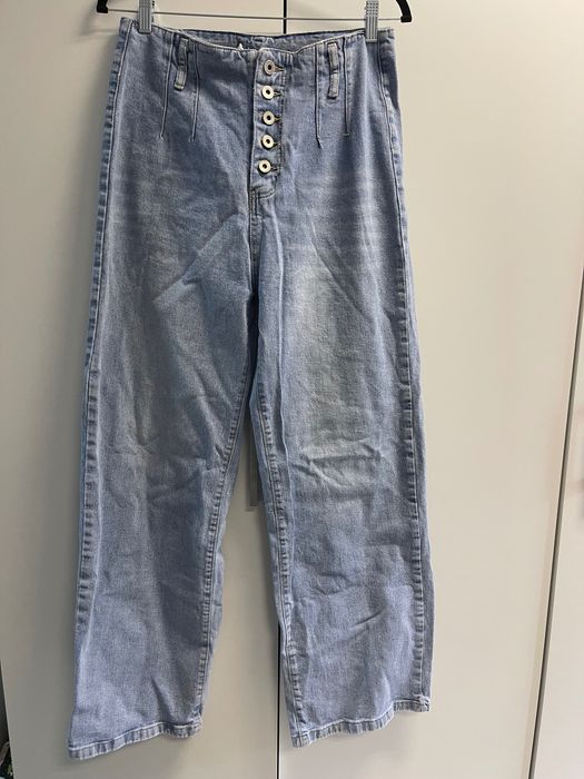 Дамски Панталони дънки L-XL Л-ХЛ Mango H&M