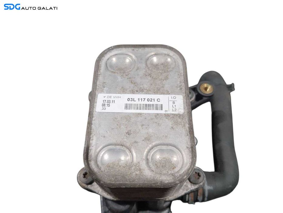 Carcasa Filtru Ulei Termoflot Radiator Ulei Skoda Fabia 2 1.2 TDI 2010 - 2014 Cod 03P115389A 03L117021C [N2465]