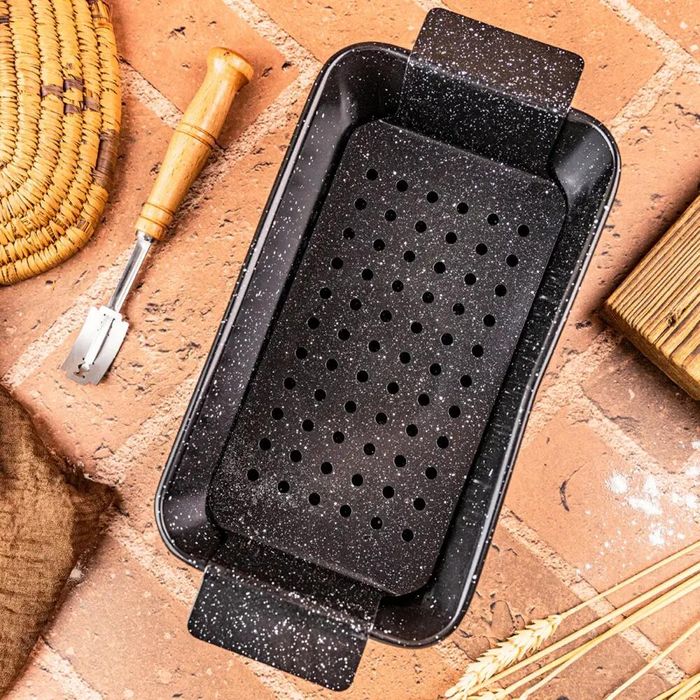 Forma, tava pentru copt neagra, cu insertie pentru scoatere, 24 x 13.5