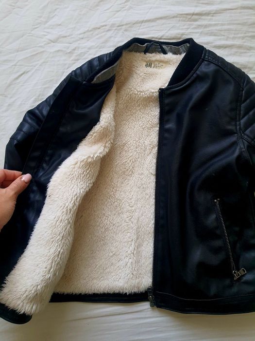 Страхотно кожено яке H&M 134 р-р