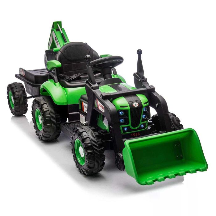 Tractoras electric pentru copii Kinderauto BJEJ1588E 2x35W, 12V Green