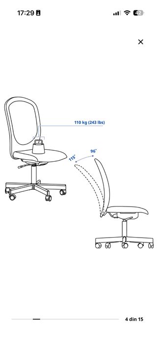 Scaun ergonomic birou FLINTAN IKEA