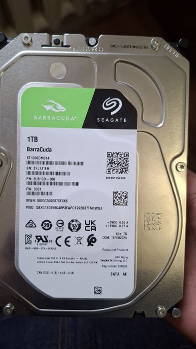 Продам новый жесткий диск hdd Seagate barracuda 1tb