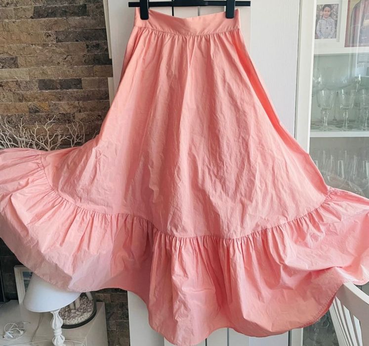 Fusta maxi rose peach deosebita