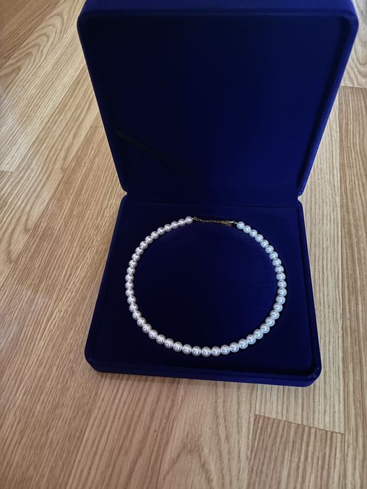 Colier perle cu inchizatoare argint 925 - in cutie cadou velur - nou