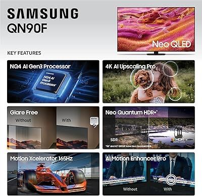 Samsung 65QN90F - Yorqin Mini-LED + 144Hz, 2025 65″ Premium 4K TV!”
