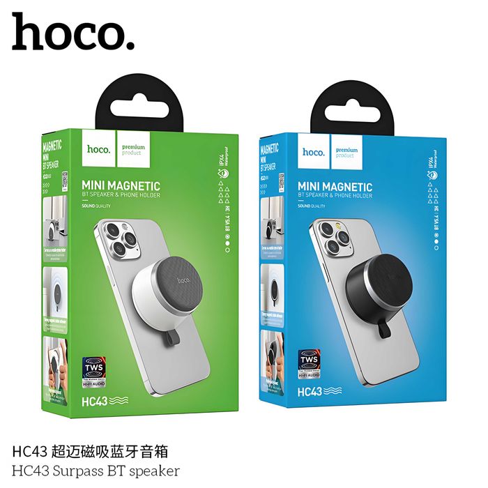 Hoco HC43 Magnetic Mini BT Колонка 5W с Магнитным Держателем iPhone 17