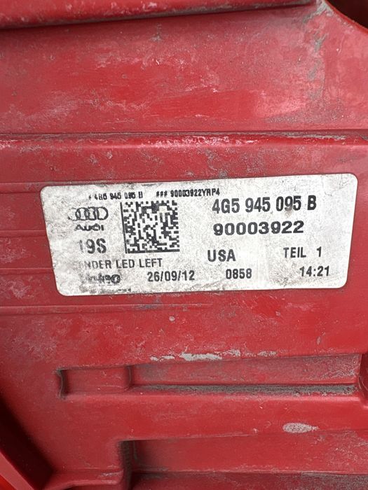 Стоп ляв,десен за Audi A6 2013год.