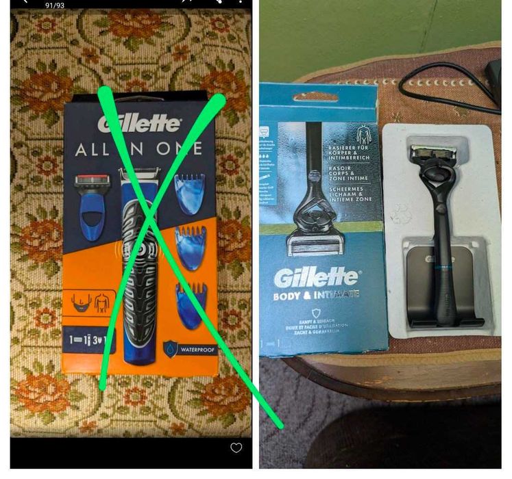 Gillette Fusion система , Gillette Intimate самобръсначка