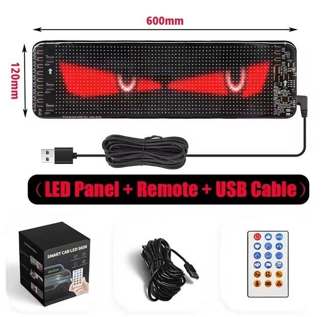 ЛЕД дисплей №5038-4 Динамичен LED мек екран Devil Eyes 60x12см