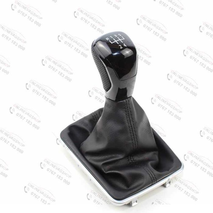 Nuca piele neagra Passat B6,CC,3C,B7 in 5 sau 6 viteze cu manson schimbator