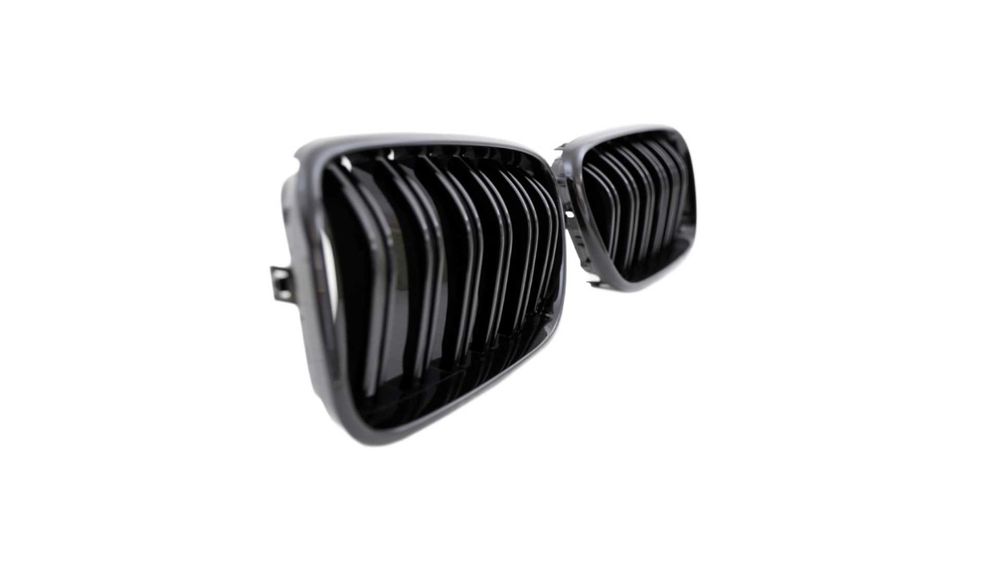 Set 2 grile duble, negru lucios, M Design pt BMW X3 F25 Nonfacelift