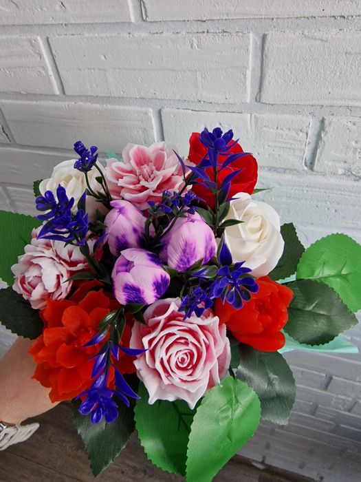 Мыльные букеты ручной работы