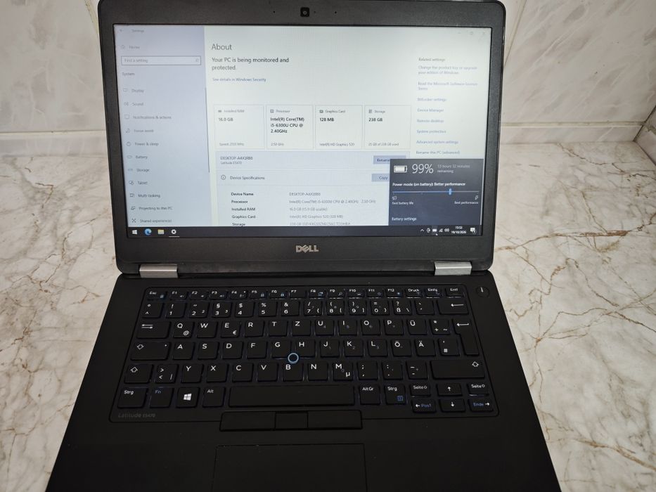 Laptop Dell Latitude E5470 i5 16gb DDR4 256Gb M.2 NVME SSD